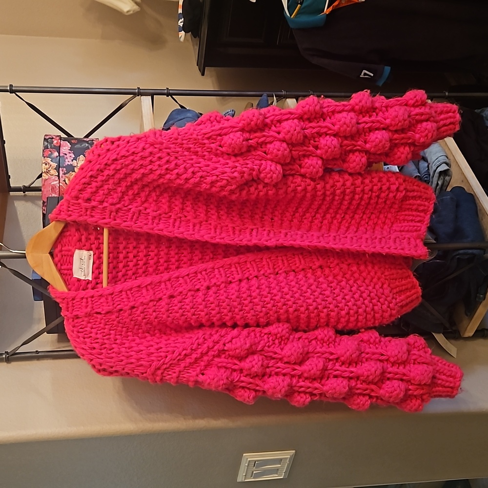 Chicwish hot pink cardigan